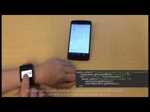Weave: Scripting Cross-Device Wearable Interaction