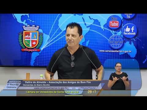 5ª Reunião Ordinária - Vídeos - Câmara Municipal de Santa Cruz do Sul