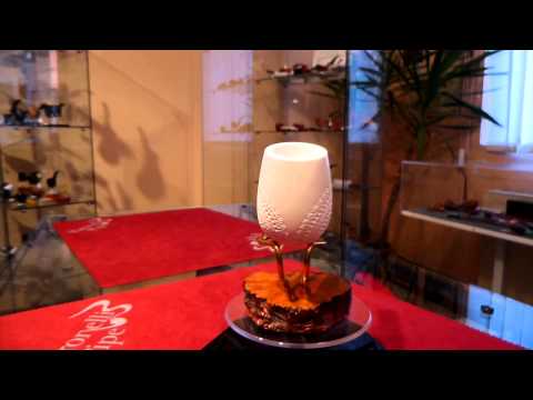 Pipa schiuma di mare half bent fatta a mano - www.paronellipipe.it