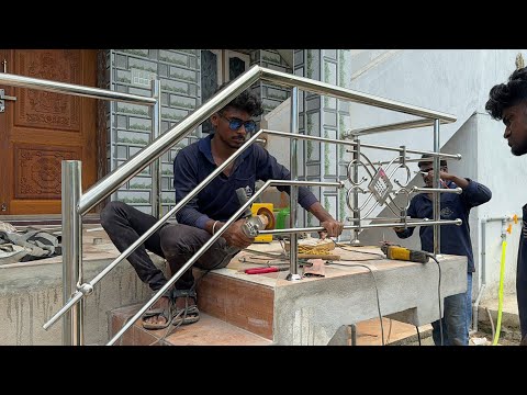 Stainless Steel Railing Install_Techniques of Front Design Staircase Handrail Fixing Accurately