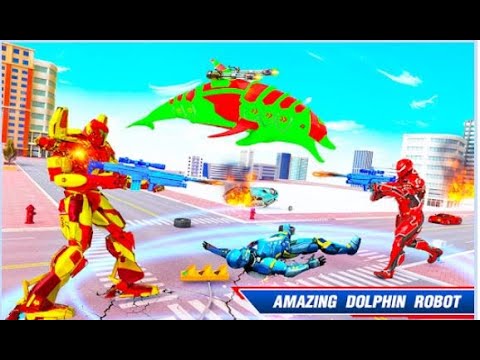 Dolphin Robot Transform Car -Android  Gameplay
