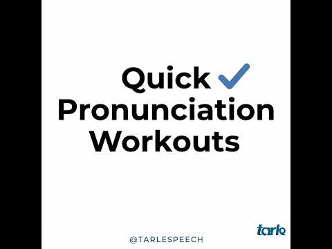 New Series Announcement | Quick Daily Pronunciation Practice | Tarle Speech