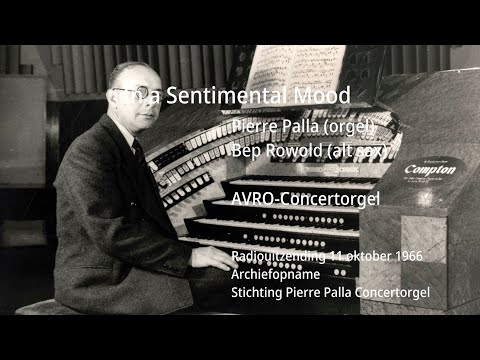 Pierre Palla op het AVRO concertorgel en Bep Rowold altsaxofoon, opname 11 oktober 1966