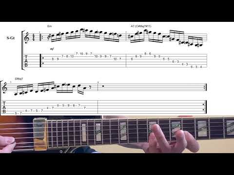 C#Maj7 Lick Over A7 - George Benson Style