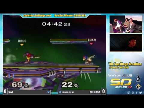 The San Diego Arcadian - Sksk (Falco) vs Guluheend (Samus) SSBM Winners R2 - Melee