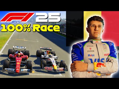 F1 25 - Hadjar's Rise To Glory #13: 100% Race Belgium