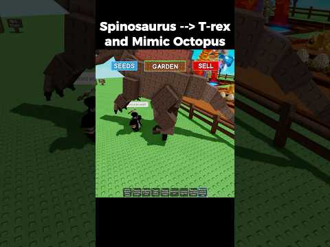 Trading Spinosaurus for T-rex and Mimic Octopus in Grow a Garden  #growagarden #roblox