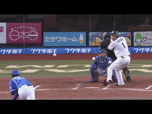 【1回裏】マリーンズ・清田 4試合ぶりの一打はライトへの先制タイムリー!! 2019/6/13 M-DB