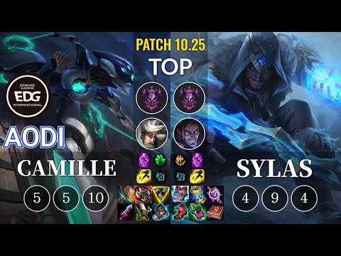 EDG Aodi Camille vs Sylas Top - KR Patch 10.25