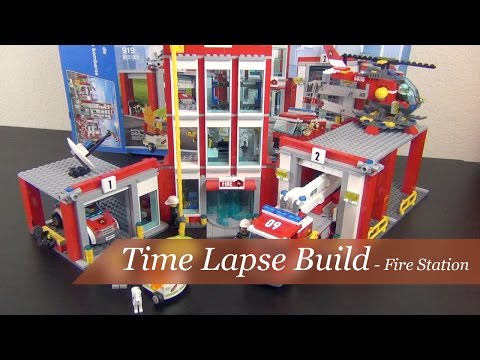 Time  Lapse Build - LEGO City Fire Station Set #60110