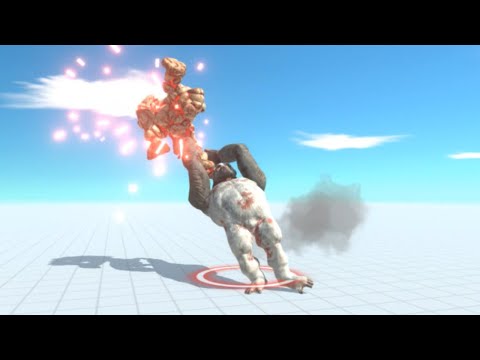 Lava Golem VS All Mutant Primate - Animal Revolt Battle Simulator