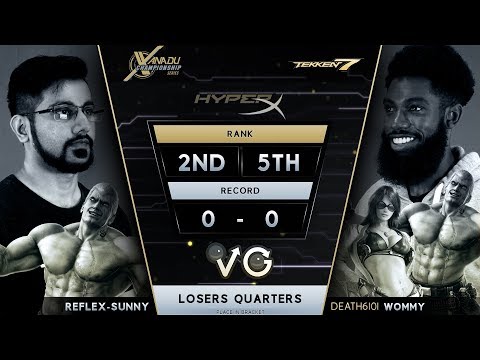 XCS FGC Finals Tekken 7 - Reflex-Sunny (Bryan) Vs. Death6101 | Wommy (Katarina) T7 Losers Quarters