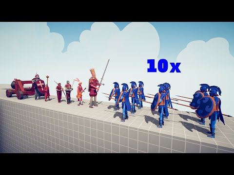 10x HOPLITE Vs MEDIEVAL Team - Totally Accurate Battle Simulator | TABS