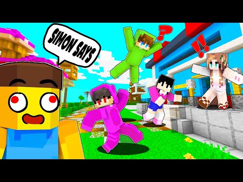 SIMON SAYS in Minecraft |  FOLLOW ALL BOSS SIMON'S ORDERS !!( IT'S SO FUNNY 😂😂😂)