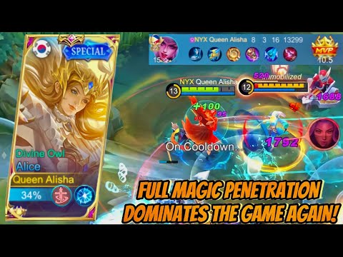 THIS BUILD IS PERFECT TO PUSH YOUR RANK THIS SEASON! - INSANE BURSTT! - ALICE BEST BUILD - MLBB