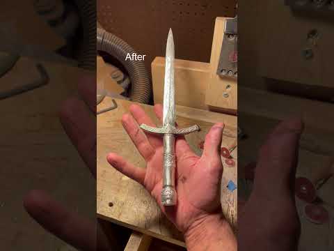 Pouring .999 Silver Dagger (12.5 ounces)