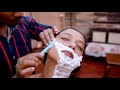 Female Shave Facial Hair And Aloe Vera Massage ASMR Master Cracker Indian Massage