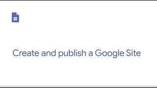 Create and publish a Google Site