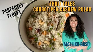 PERFECTLY FLUFFY CARROT PEA CASHEW PULAO