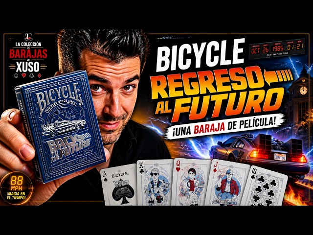 Vídeo relacionado con Bicycle Back to The Future Baraja de Cartas para coleccionsitas, Magia y cardistry basada en la Famosa película Regreso al Futuro