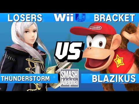 Smash 4 Wii U - Thunderstorm (Robin) vs Blazikus (Diddy Kong) - SMASHADELPHIA 2017 Losers