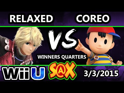 S@X - Relaxed (Shulk) Vs. Coreo (Ness) SSB4 Winners Quarters - Smash Wii U - Smash 4