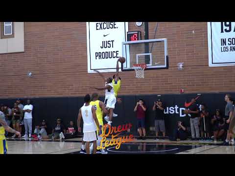 2018 Drew League - Shannin Sharpe Shuts Down the Gym With a MEAN Dunk!