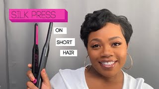 Silk Press On Short Tapered Natural Hair