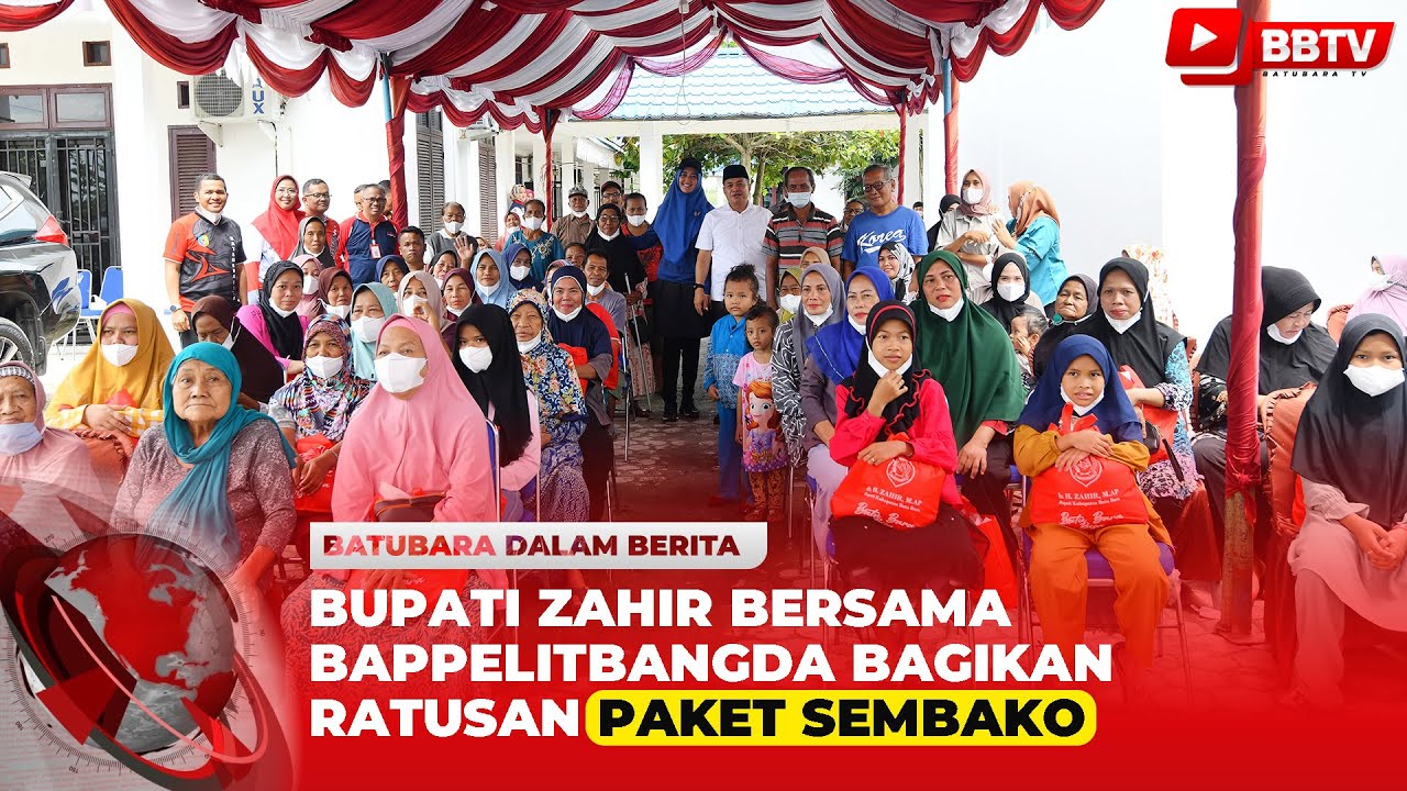 BUPATI ZAHIR BERSAMA BAPPELITBANGDA BAGIKAN RATUSAN PAKET SEMBAKO