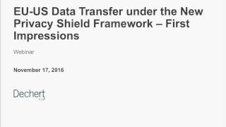 EU-US Data Transfer Under the New Privacy Shield Framework – First Imp