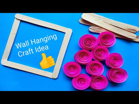 Beautiful Icecream Stick Craft Idea// Wall Hanging Craft Idea//Home Decor