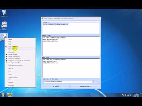 Swap Columns In Multiple Text Files Software