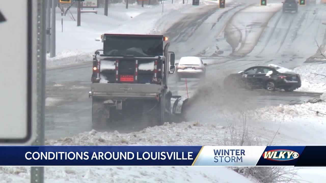 Major roads in Louisville clearing up after winter storm