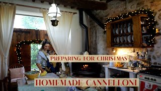 Homemade Cannelloni for Christmas Guests & Decorating Our Home in Tuscany, Italy