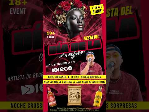 Nos vemos este viernes 6 de marzo en AGUADAS CALDAS 🔥(Don Quijote Bar) Fiesta del DÍA DE LA MUJER💃