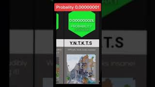 Minecraft probability 0.000000001😱
