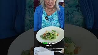 Cruise ship roast beef, Caesar salad, and crouton review! #shorts