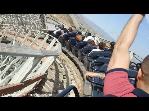 Back row point of view footage of Apocalypse the Ride