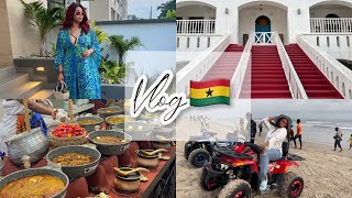 GHANA TRAVEL VLOG 🇬🇭|SANDBOX| STREET FOOD | Night life 🔥--Mini Vacation 2022