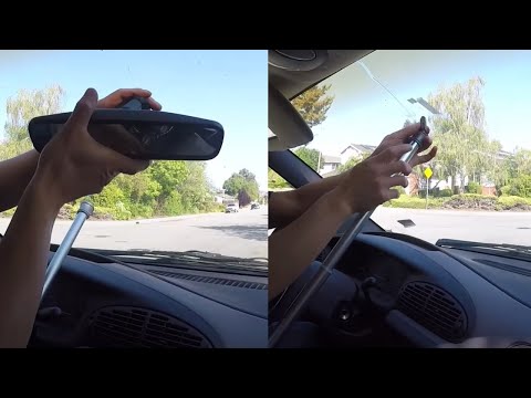 3rd Time Attaching Rearview Mirror-- Glue attached to windshield using 5 minute epoxy