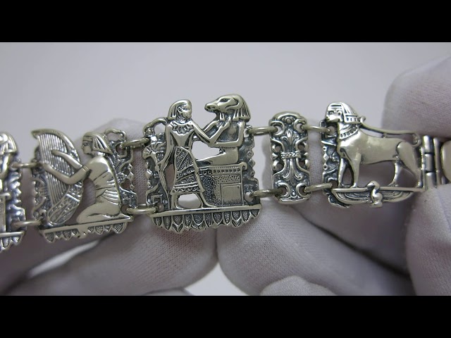 Женский серебряный браслет "Египет" 78цф Видеообзор