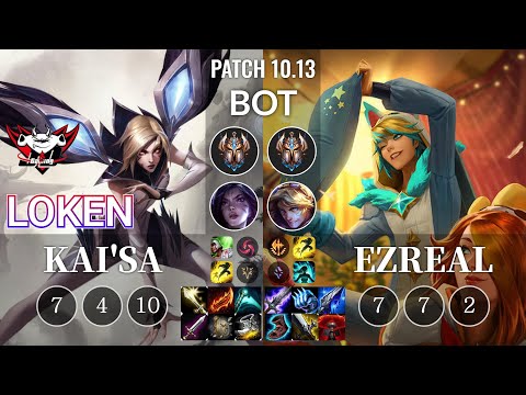 JDG LokeN Kai'Sa vs Ezreal Bot - KR Patch 10.13