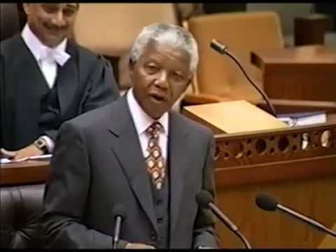 , title : 'Nelson Mandela - Last Speech in SA parliament'