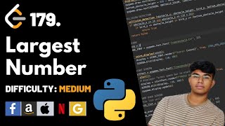 YouTube video 'Largest Number | Leet code 179 | Theory explained + Python code'