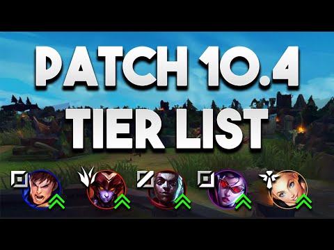 Complete Patch 10.4 Tier List All Roles | Best Champions For Solo Queue 10.4 | League of Legends