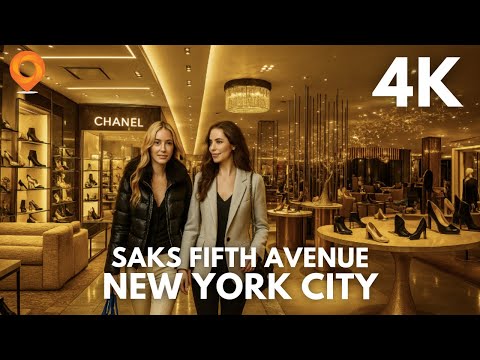 Inside Saks Fifth Avenue in NYC | Luxury Shopping Tour in Midtown Manhattan & 5th Ave [4K]