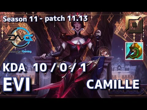 【韓国サーバー/GM】DFM Evi カミール(Camille) VS ドクタームンド(Dr Mundo) TOP - Patch11.13 KR Ranked【LoL】