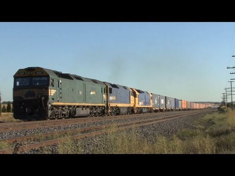 Diesel Freight and Passenger trains at Beveridge: Australian Trains