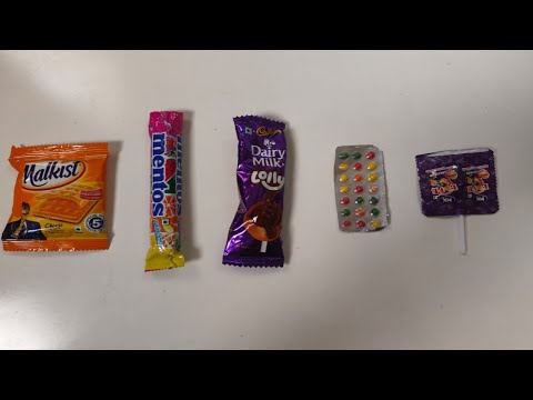 So many lot's of Chocolate|rainbow lollipop Unpacking|Satisfying videos|asmr small table candy