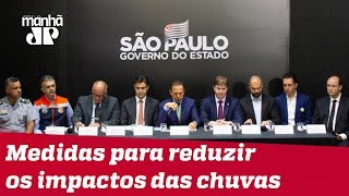 SP anuncia medidas para reduzir os impactos das chuvas